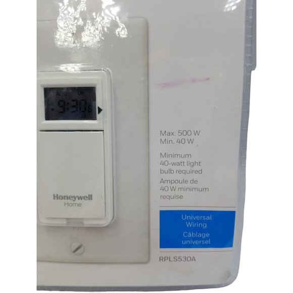 Honeywell Home 7-Day Programmable Switch In-wall Timer RPLS530A1038 - Picture 4 of 12